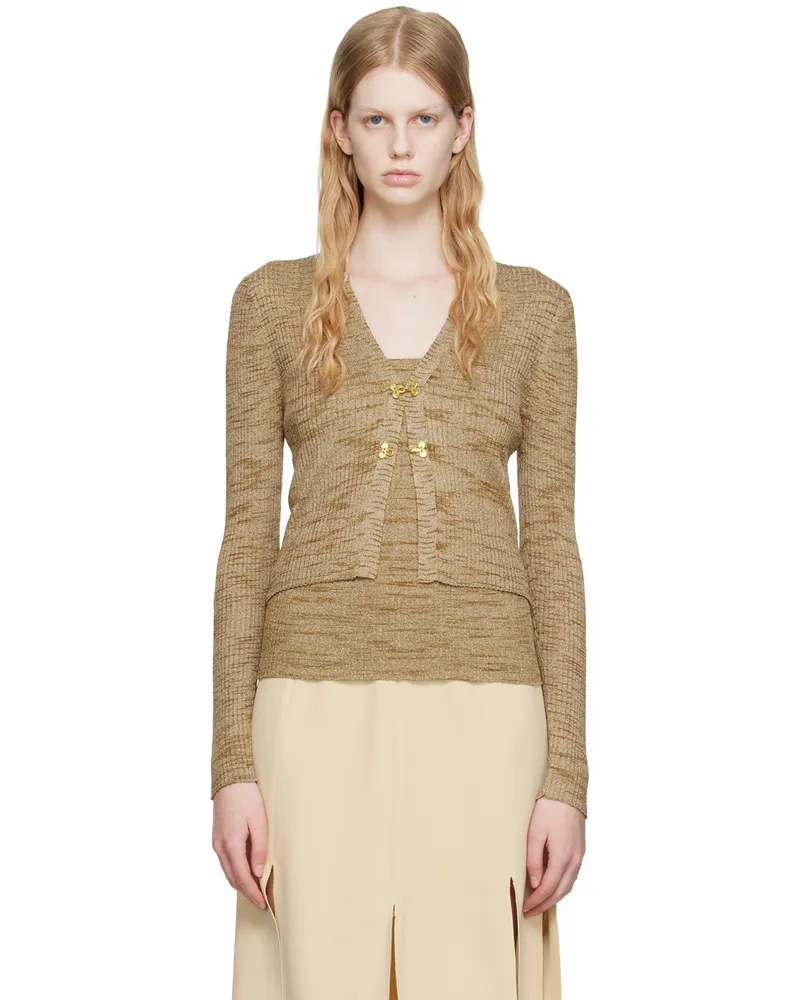 Maiden Name Tan Mia Cardigan Space