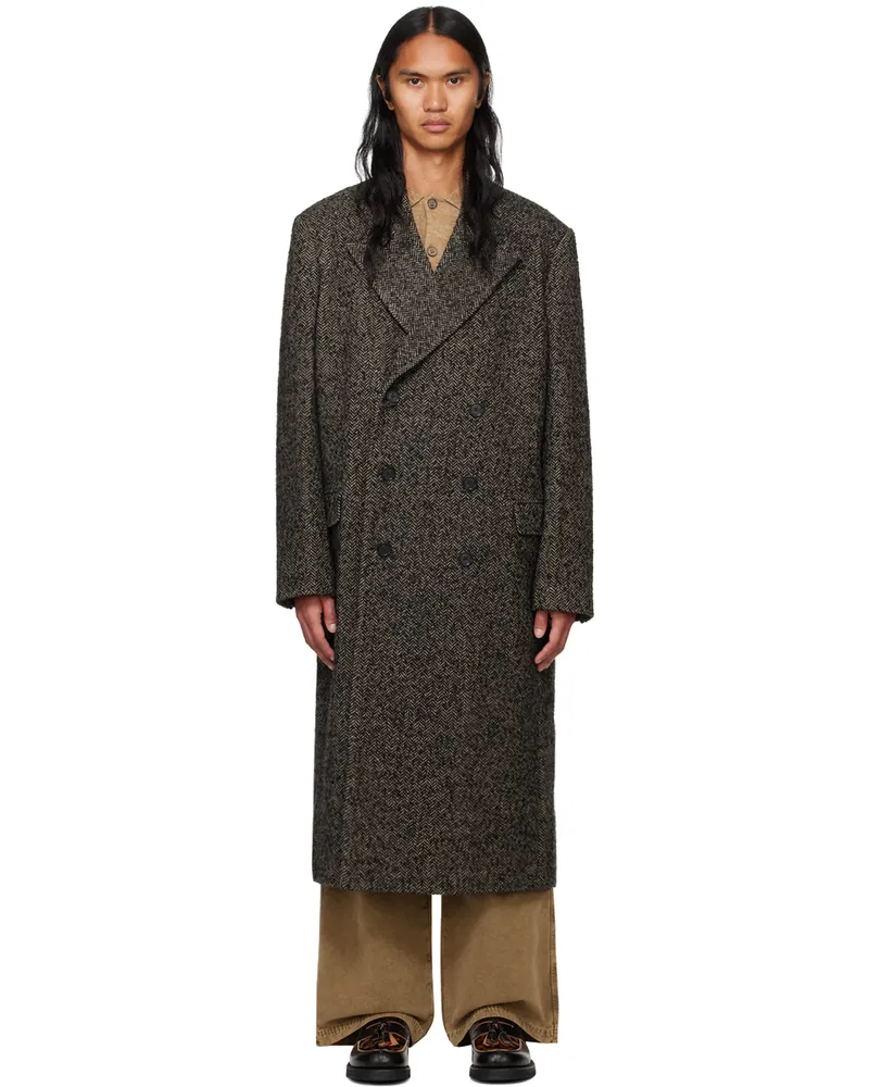 Hope Gray Herringbone Time Coat Grey
