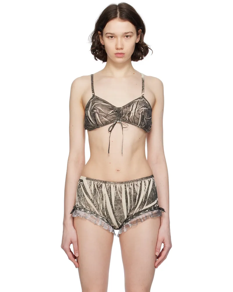 Maison Margiela Black Printed Bra 967