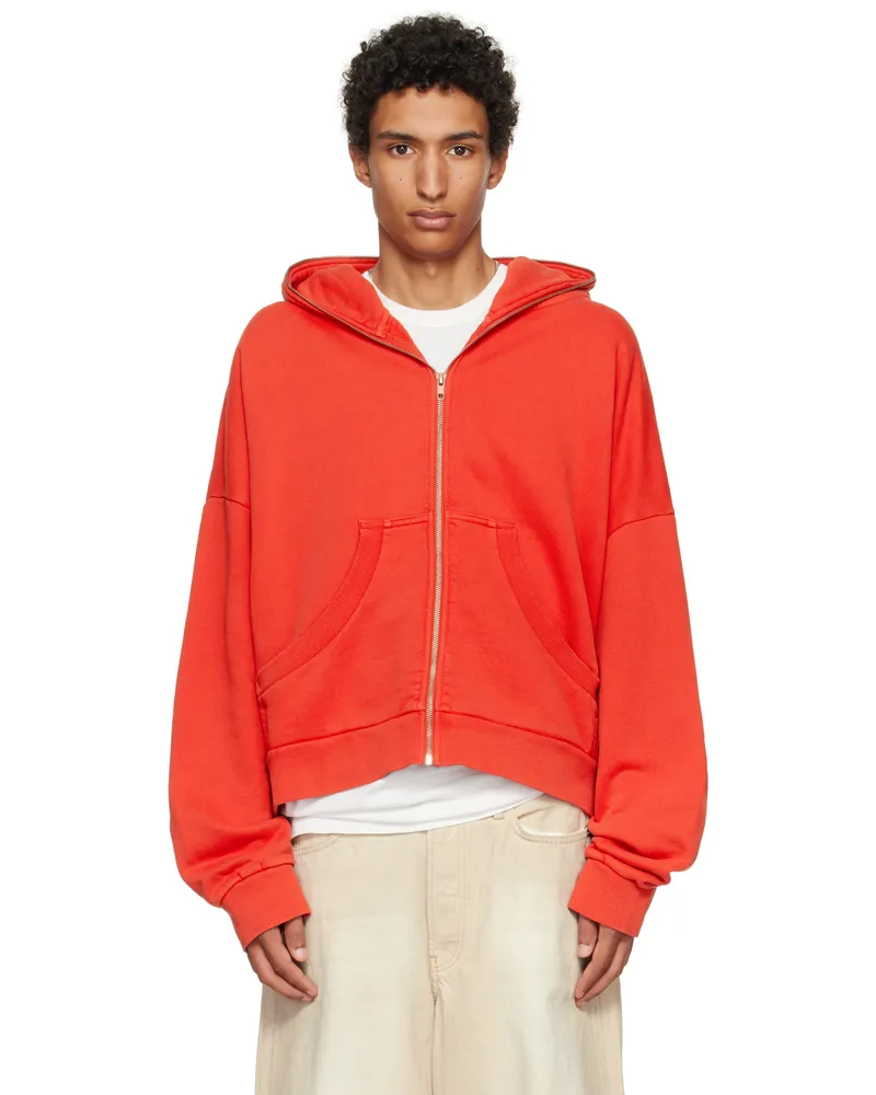 Entire Studios Red Eternal Zip Hoodie Cherry