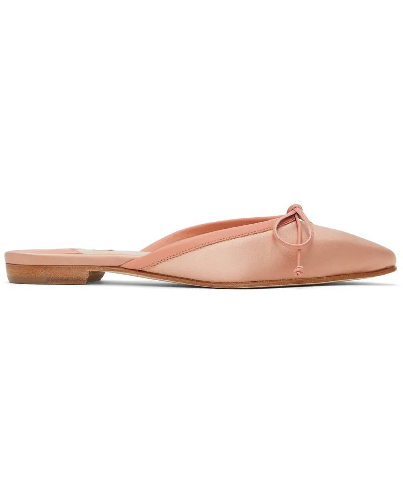 Manolo Blahnik Pink Ballerimu Slippers Lcor(8802)