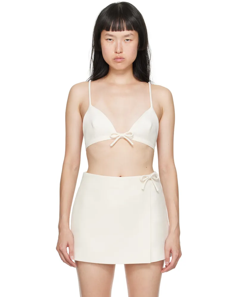 Valentino Garavani Off-White Bow Bra A03