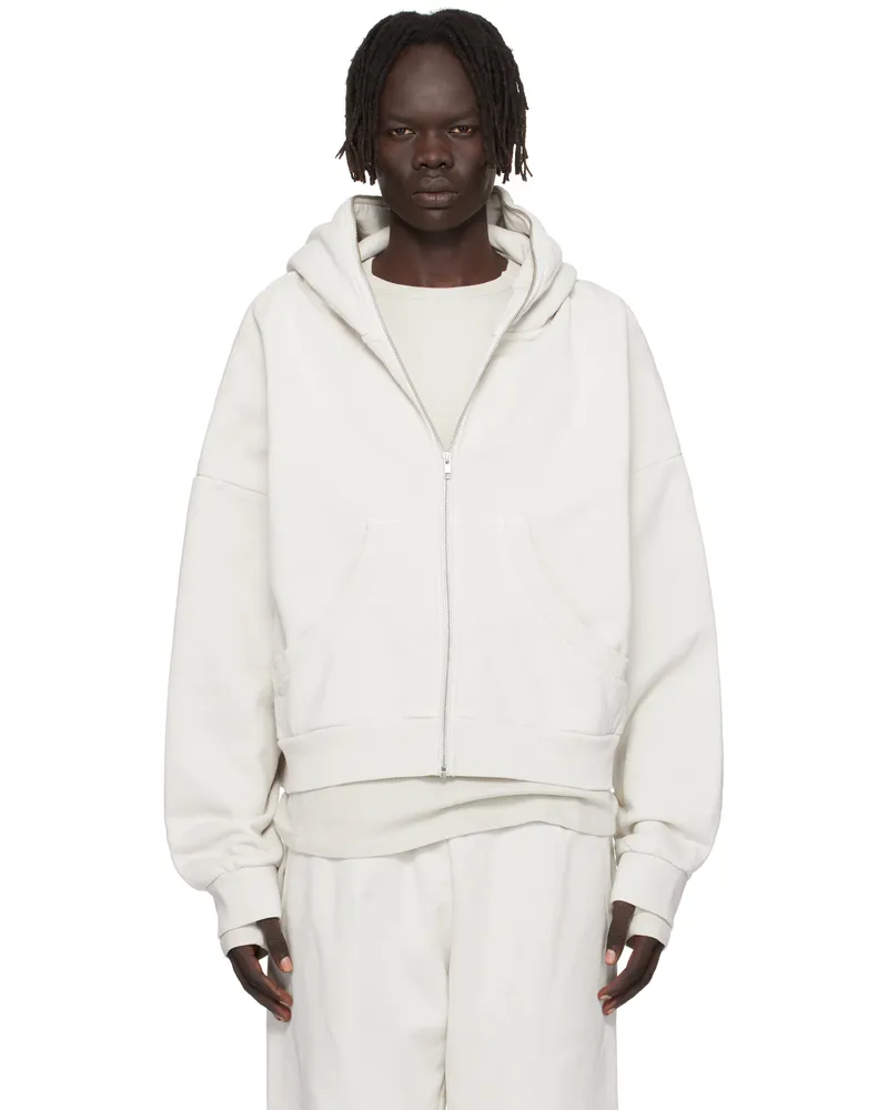 Entire Studios Off-White Eternal Zip Hoodie Rice