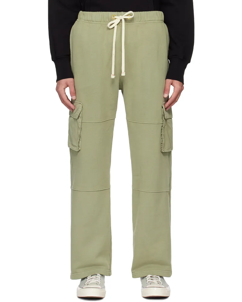 LES TIEN Khaki Heavyweight Cargo Pants Citron