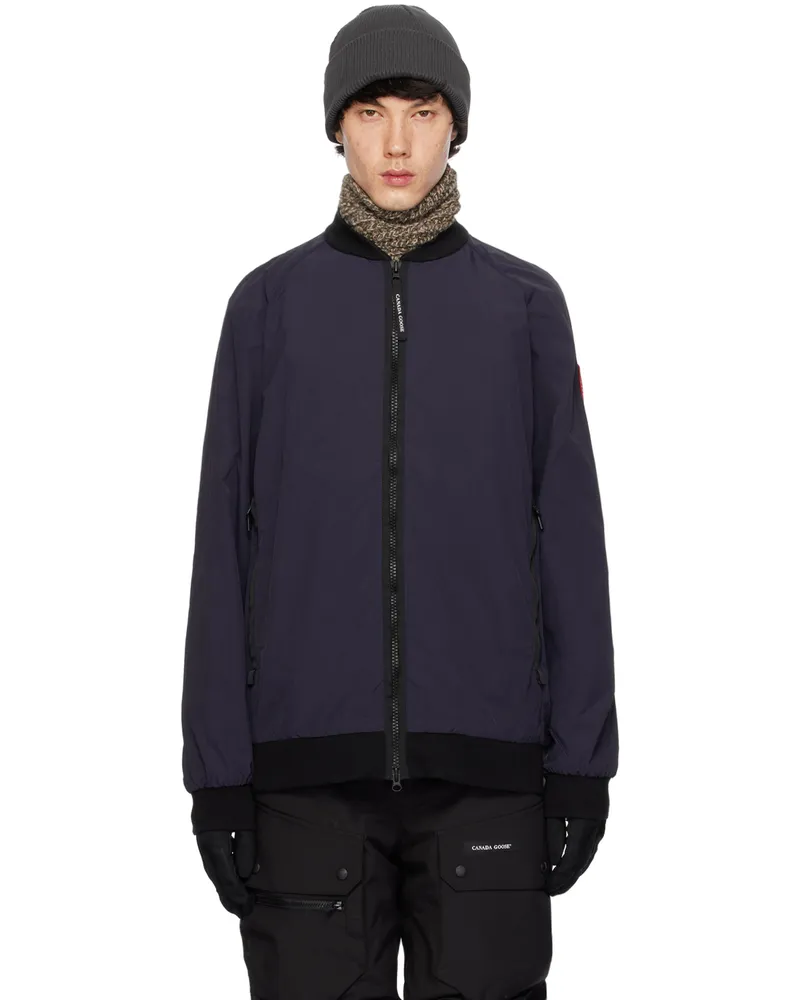 Canada Goose Navy Faber Bomber Jacket Atlantic