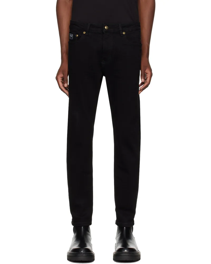 Versace Jeans Black Piece Number Slim Jeans E909-black