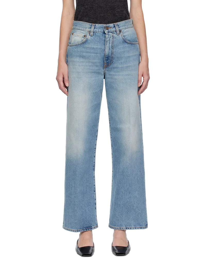 6397 Blue Wide Jeans Broken
