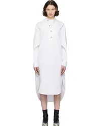 KHAITE White Seffi Denim Midi Dress White