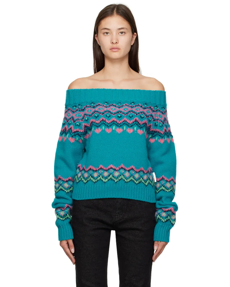 Andersson Bell Blue Tako Nordic Sweater Blue