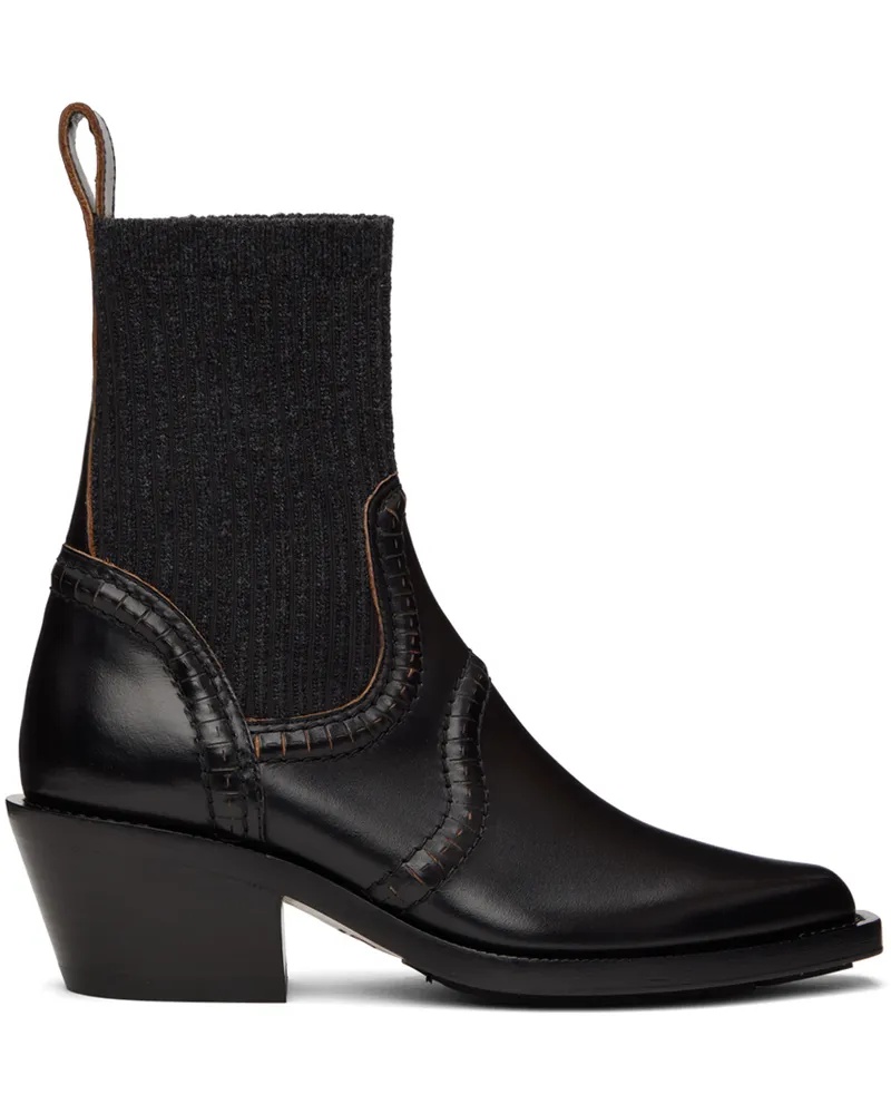 Chloé Black Nellie Ankle Boots 001