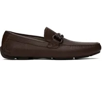 Brown Gancini Ornament Loafers