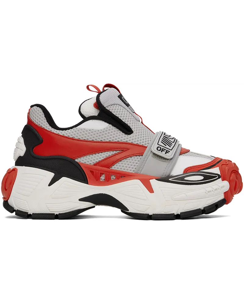 OFF-WHITE Red & Gray Glove Slip On Sneakers Grey