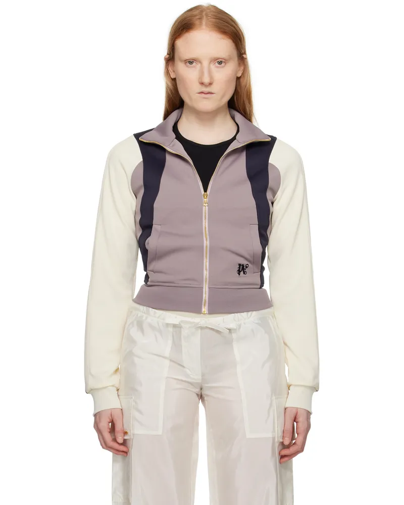 Palm Angels Purple Colorblock Track Jacket Lilac