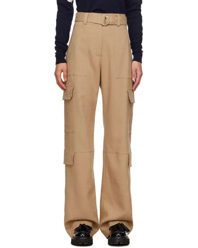 MSGM Tan Cargo Trousers 23