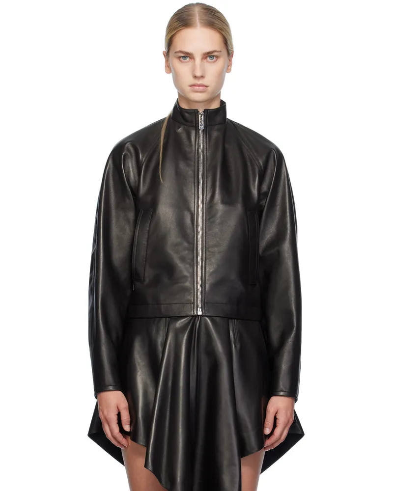 Alaïa Black Round Leather Jacket 995