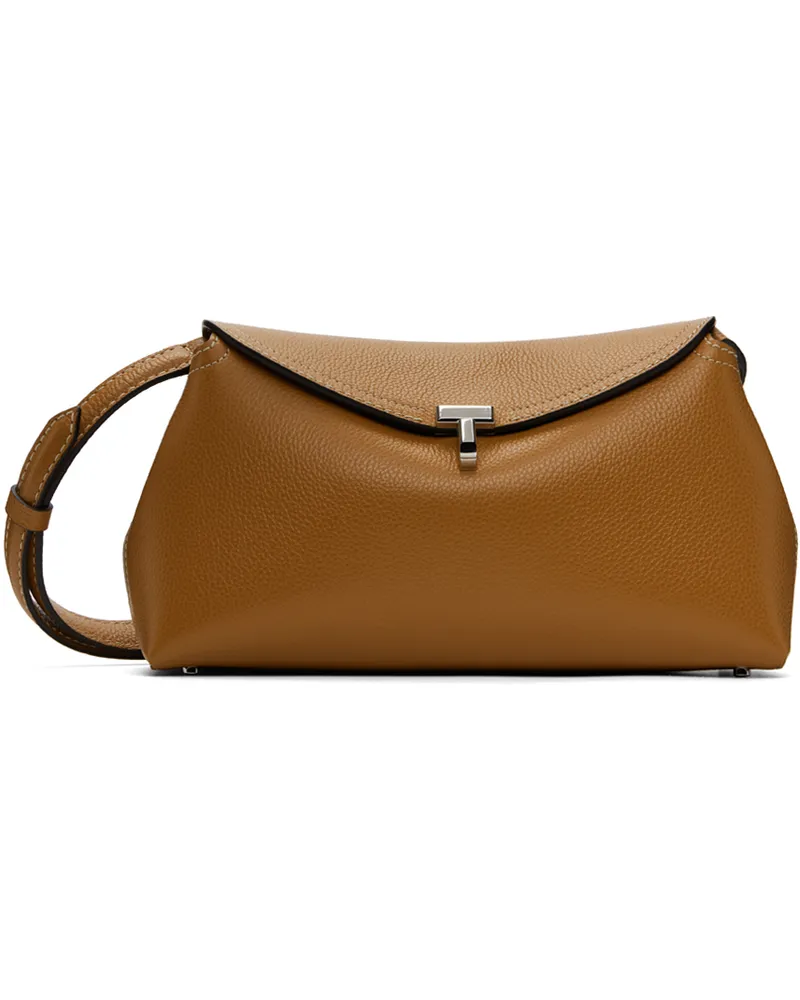 Totême Tan T-Lock Clutch 105