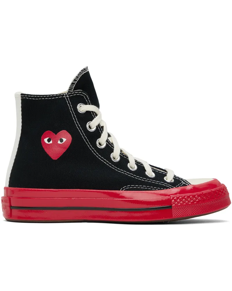Comme des Garçons Black & Red Converse Edition PLAY Chuck 70 High-Top Sneakers Black