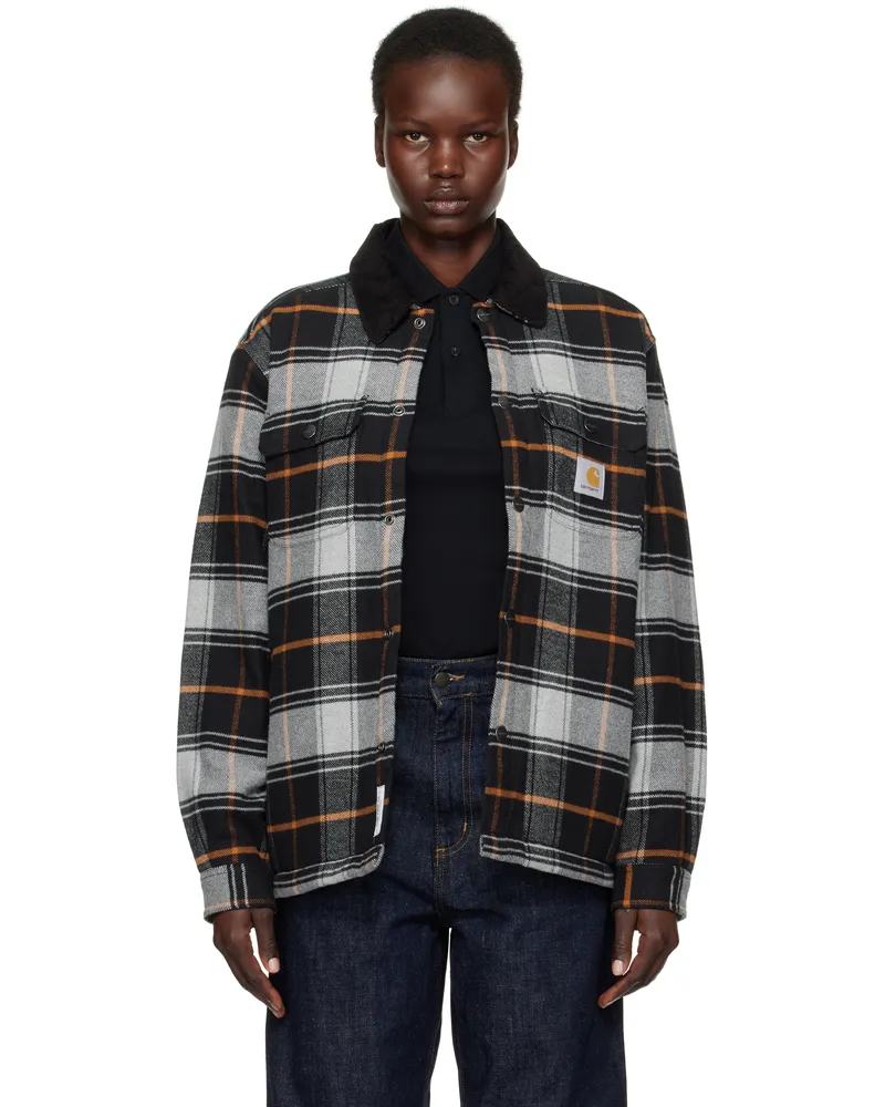 Carhartt WIP Gray & Black Baris Shirt Jacket Baris