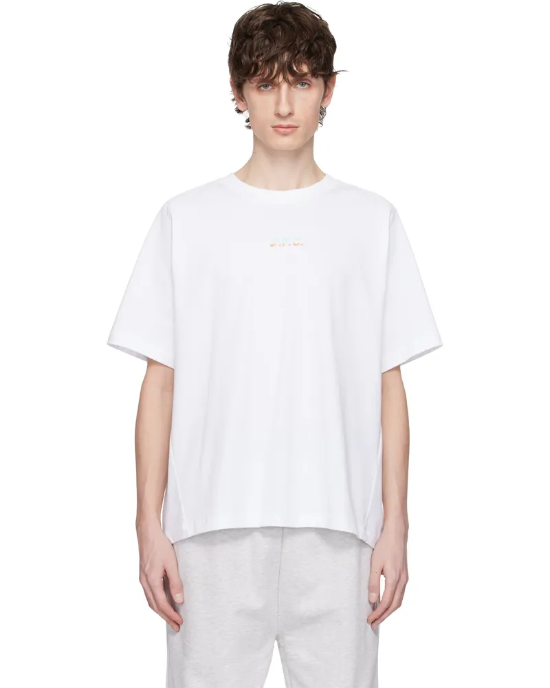A.P.C. White ASICS Edition Wind T-shirt Aab