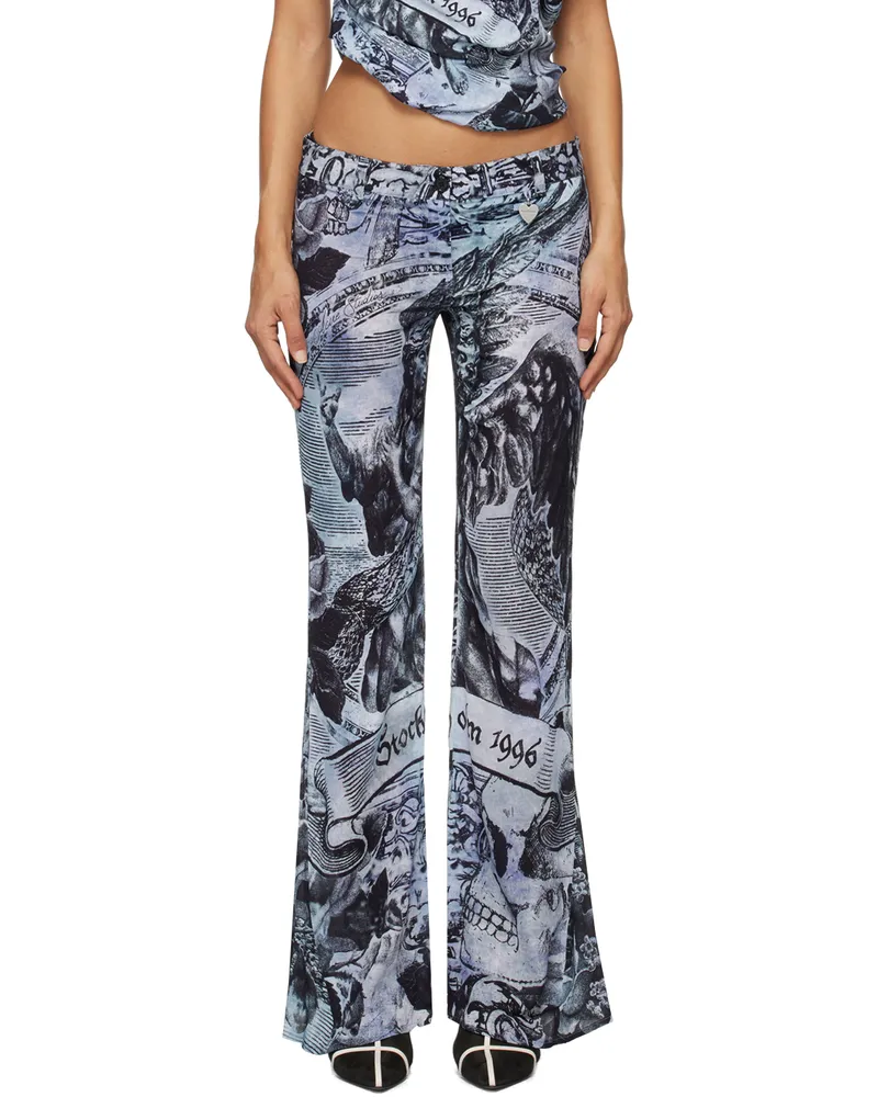 Acne Studios Multicolor Printed Trousers Bq9