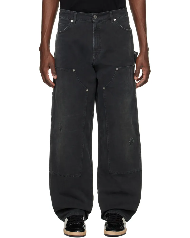 Golden Goose Black Distressed Jeans 90100