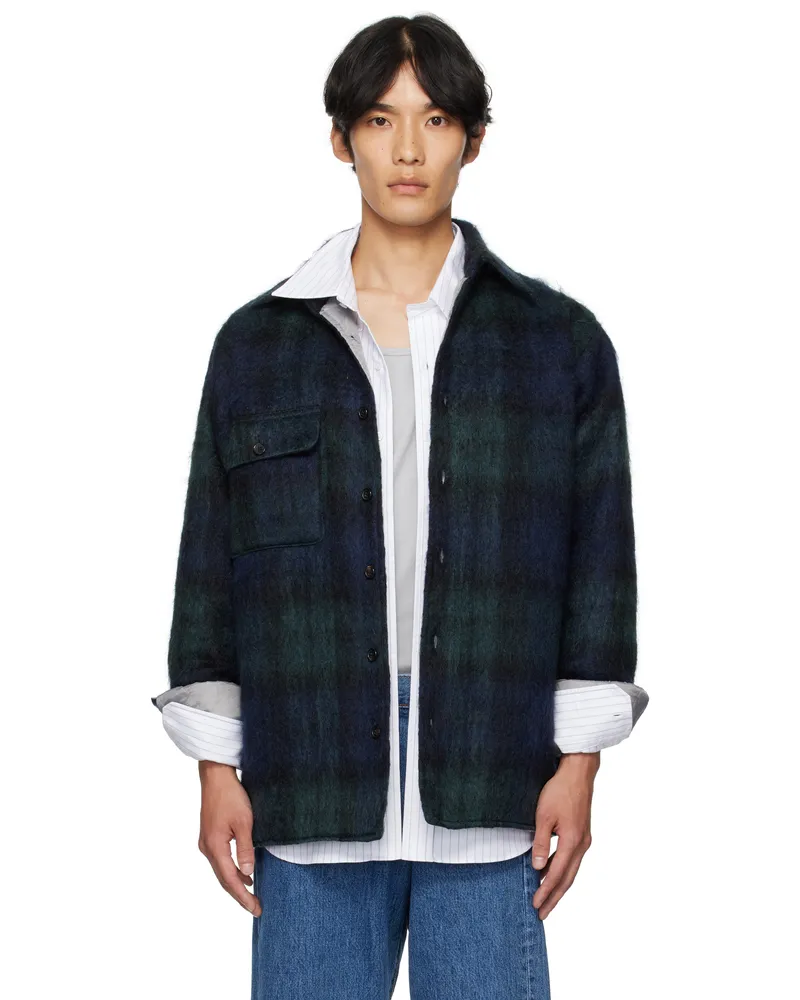 BLESS Navy & Green N°80 Woodhacker Shirt Jacket Black