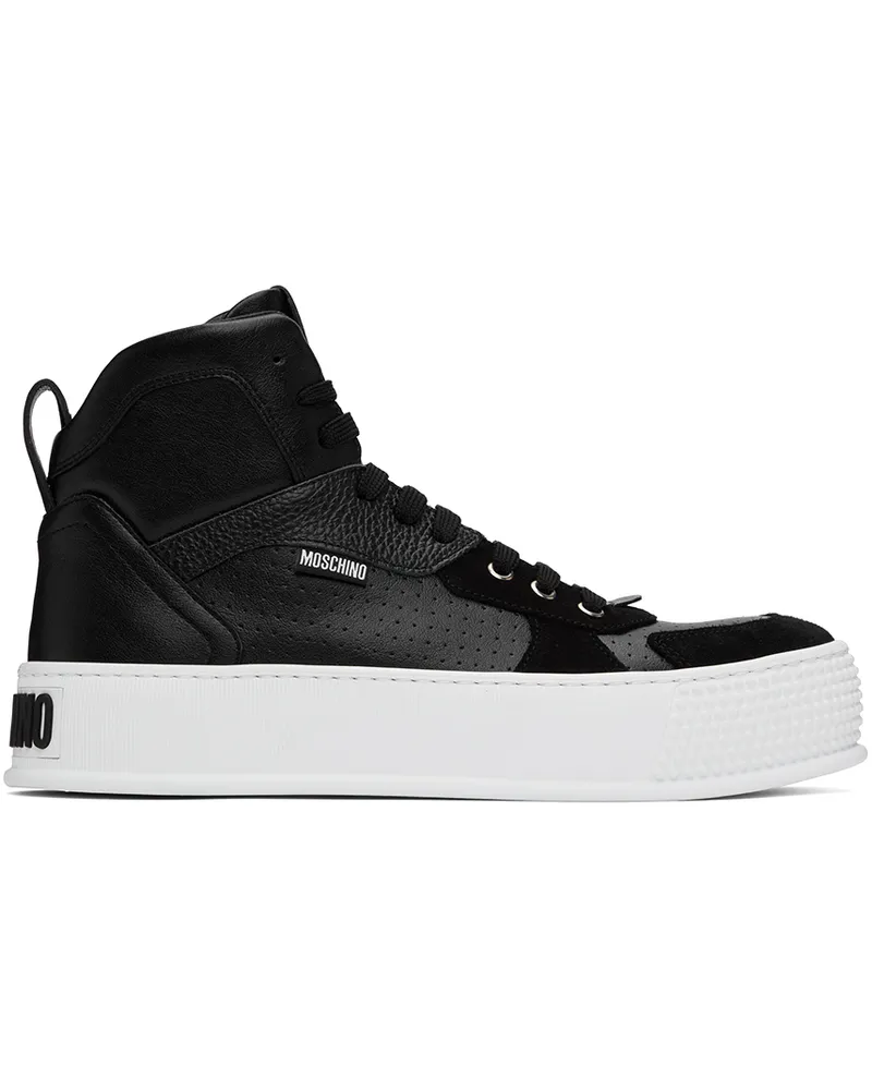 Moschino Black Bumps & Stripes Sneakers Black