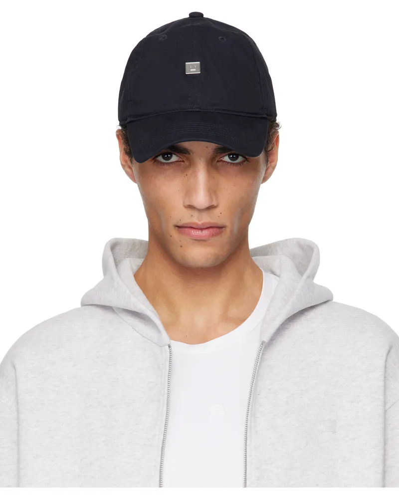 Acne Studios Navy Stud Logo Cap 885