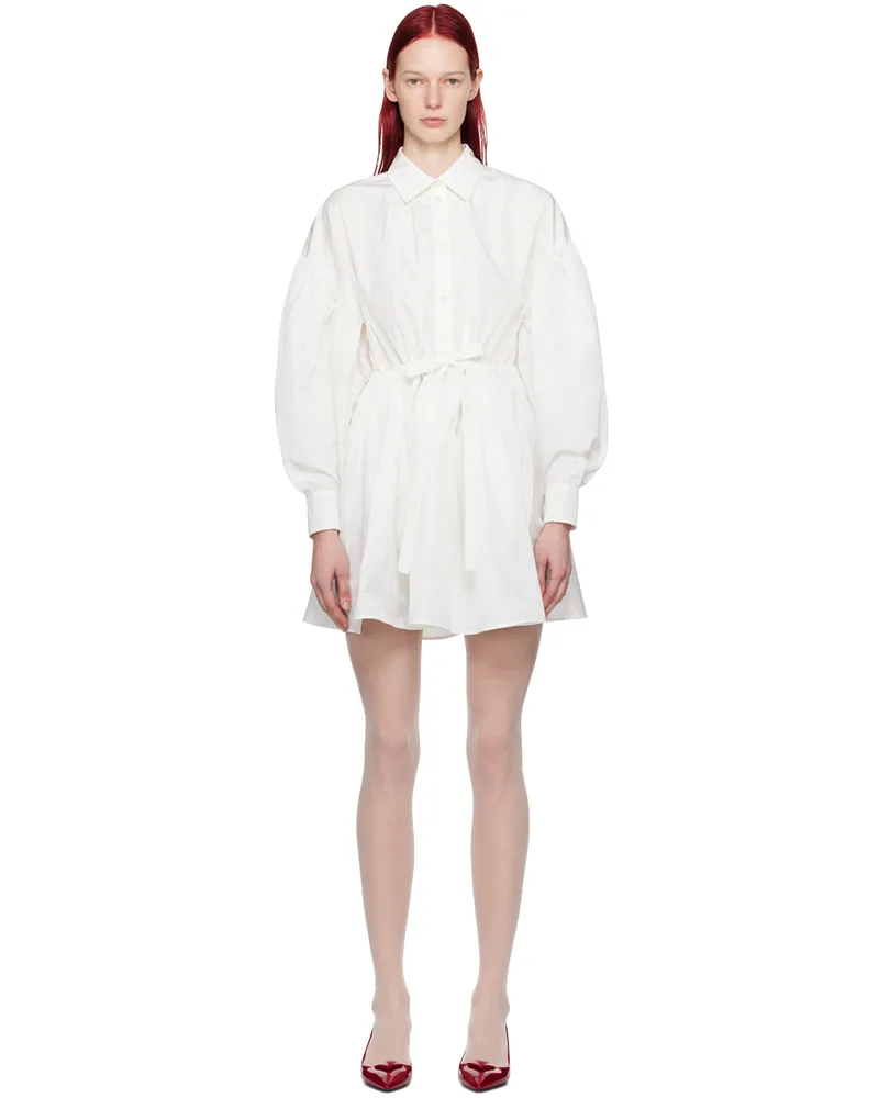 MSGM Off-White Balloon Sleeve Minidress 02