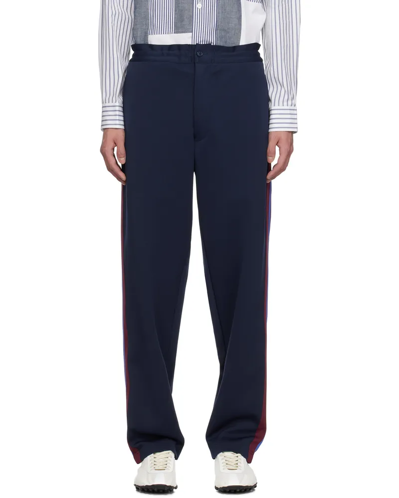 Comme des Garçons Navy Striped Track Pants 1