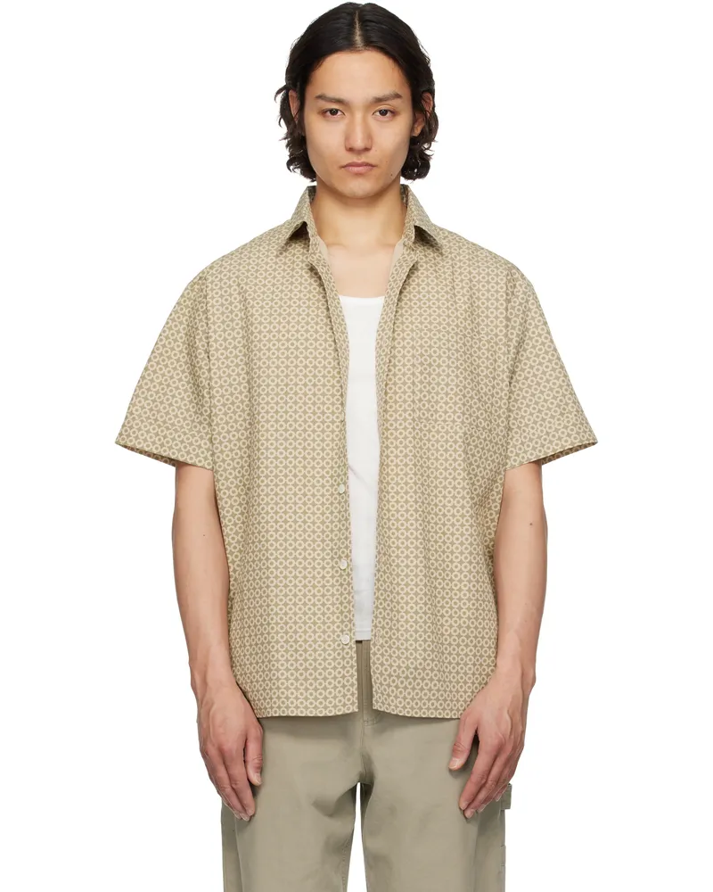A.P.C. Khaki Ross Short-Sleeve Shirt Bae