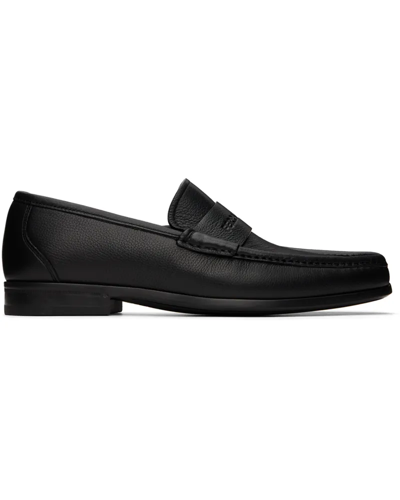 Ferragamo Black Signature Loafers Nero