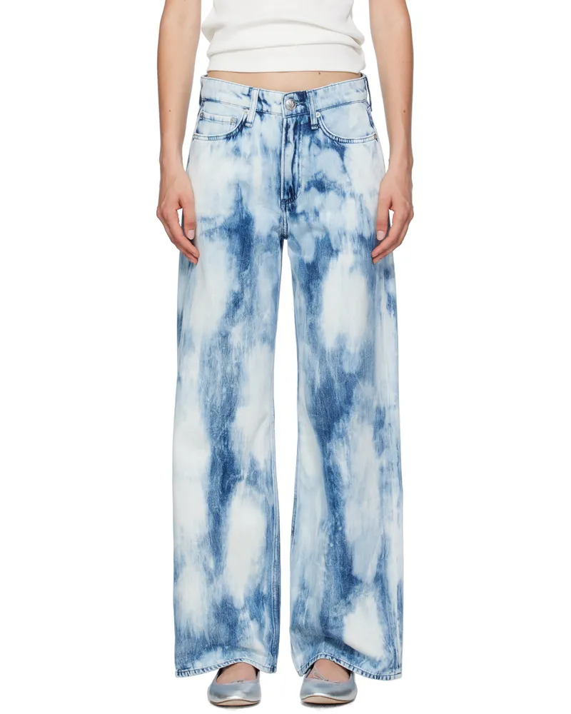 Rag & Bone Blue Logan Wide-Leg Jeans Indwaterco