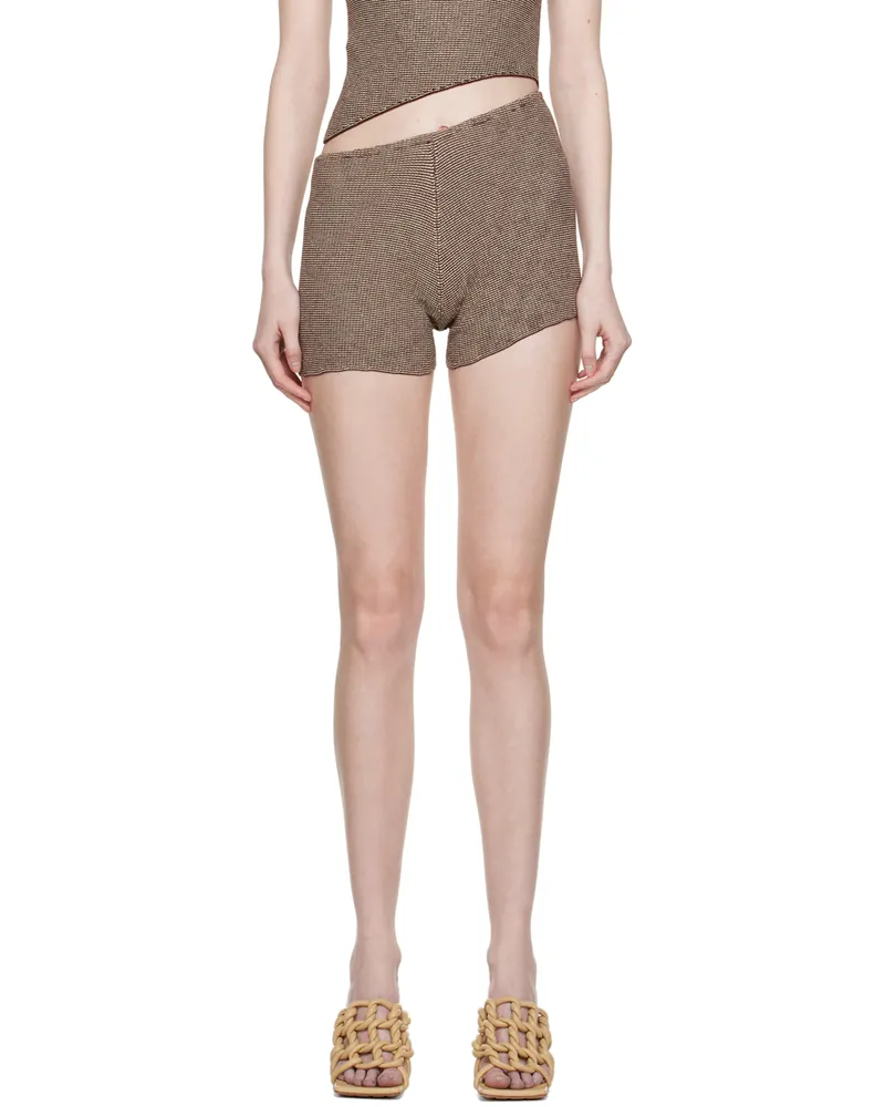 Isa Boulder Brown Parallel Shorts Bark