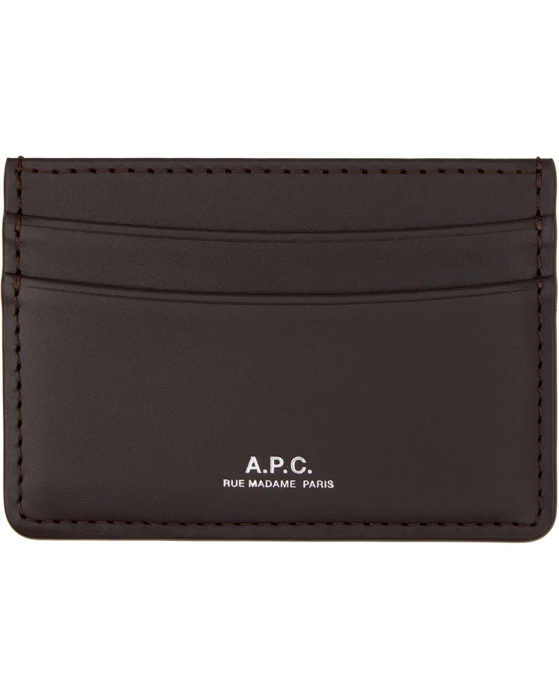 A.P.C. Brown André Card Holder Cae