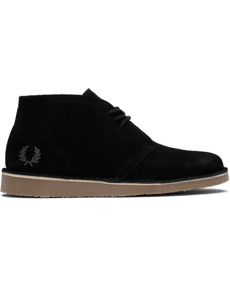 Fred Perry Black Hawley Suede Desert Boots 102black