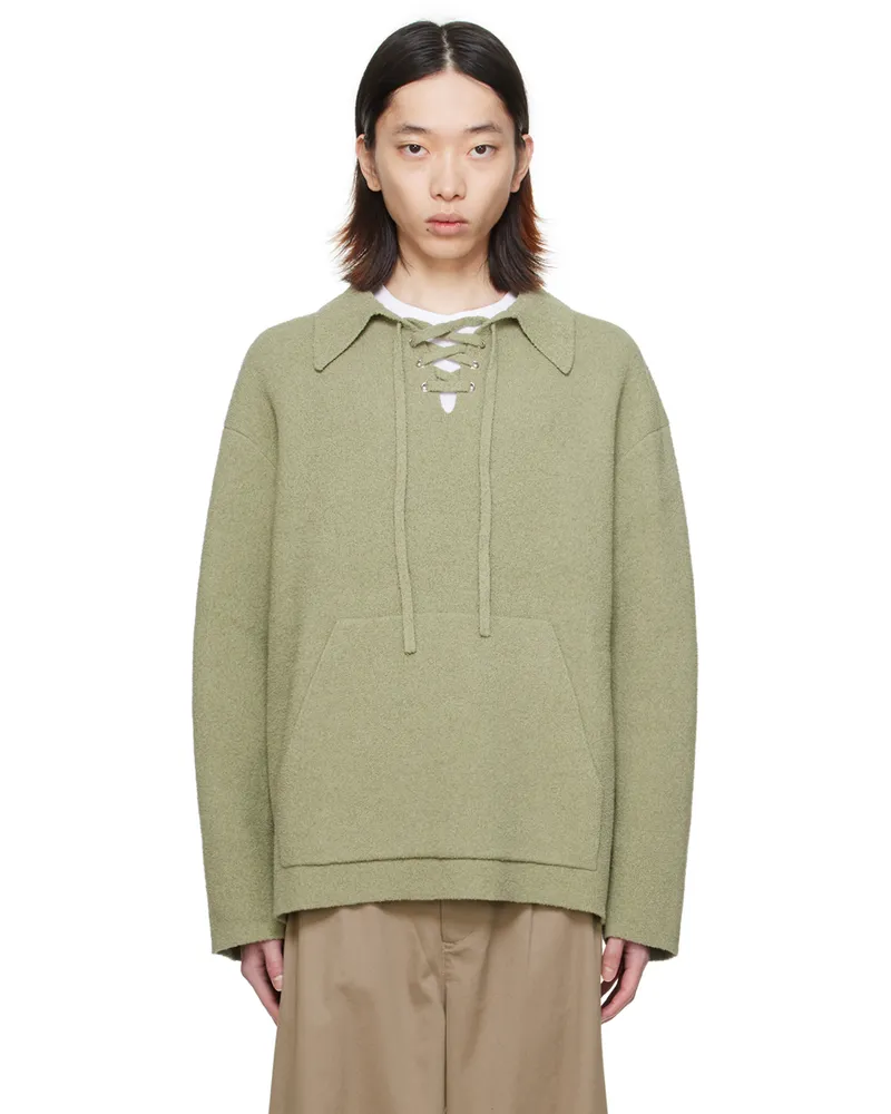 Nanushka Green Jorrit Polo Faded