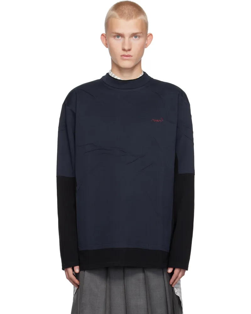 Marni Black & Navy Double Layered T-shirt 00n99