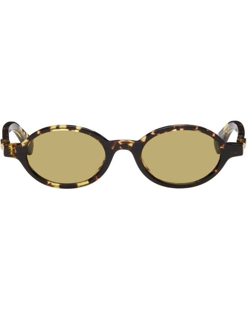 Bottega Veneta Brown Classic Oval Sunglasses 002