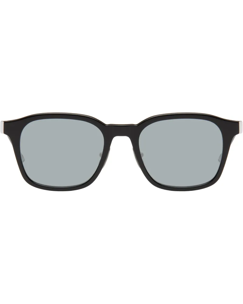 Thom Browne Black Acetate Rectangular Sunglasses 001
