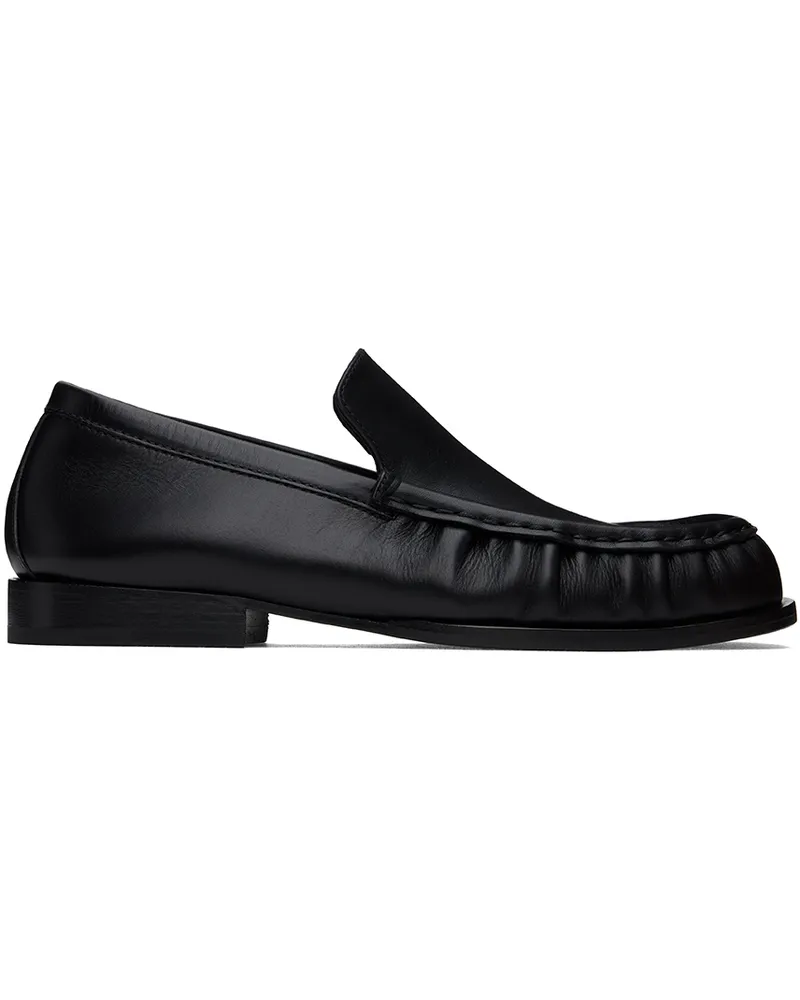 Dries van Noten Black Leather Loafers Black