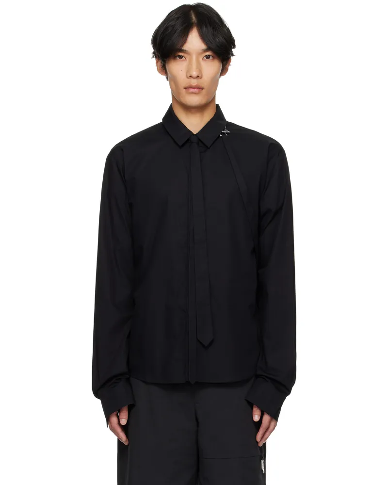 Heliot Emil Black Spectra Shirt Cotton
