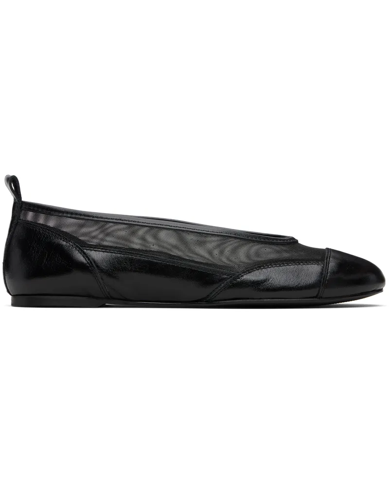 Paloma Wool Black Pili Mesh Ballerina Flats 999