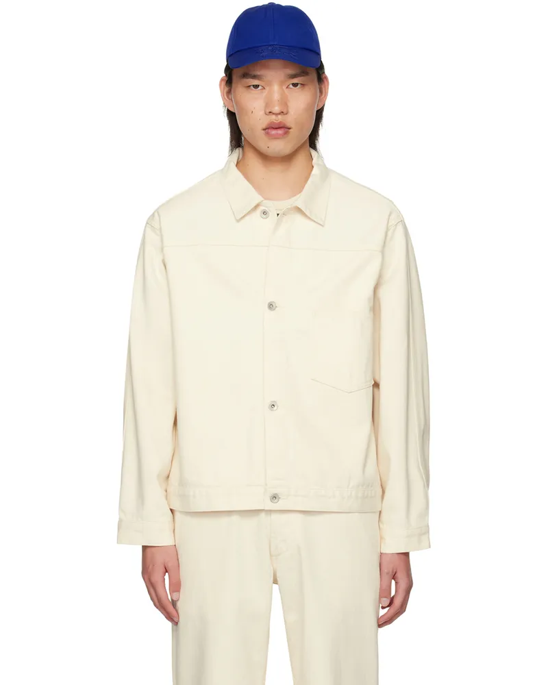 nanamica Off-White Cropped Denim Jacket Na