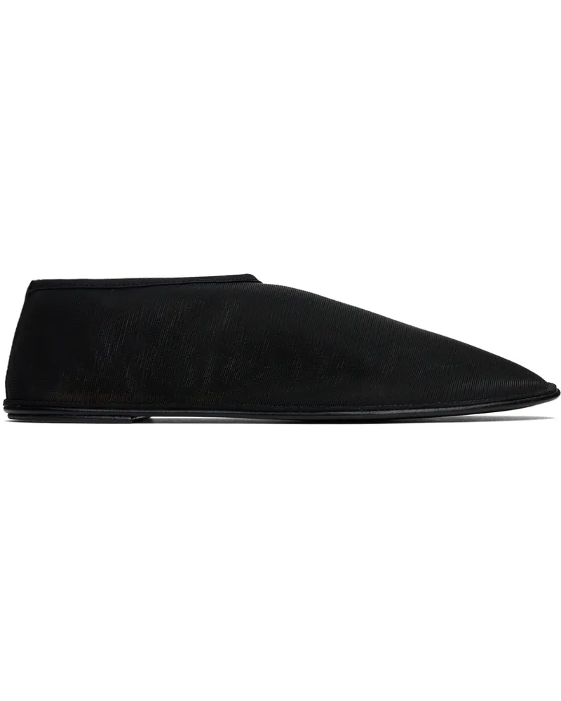 The Row Black Sock Slippers Blk