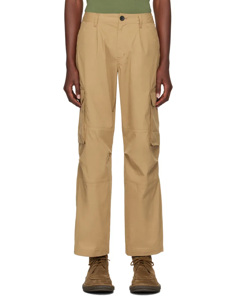 Paul Smith Tan Loose-Fit Cargo Pants 64