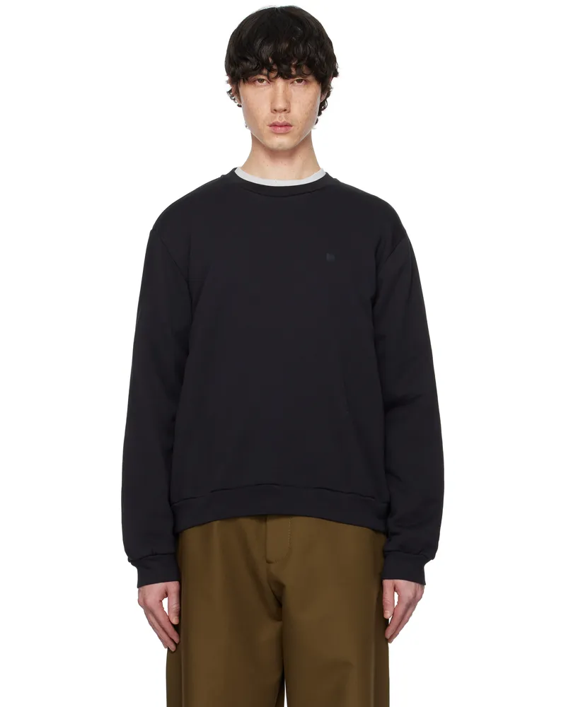 Acne Studios Black Crew Neck Fleece Sweatshirt 900