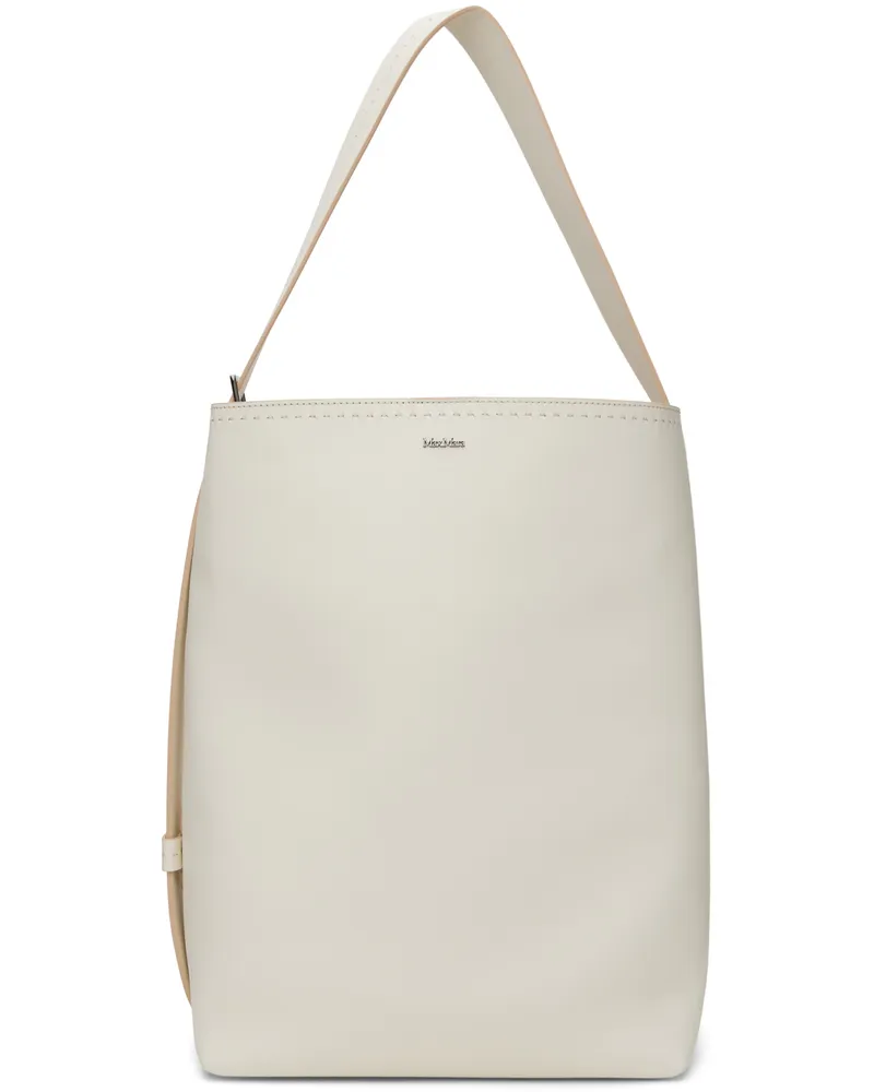 Max Mara White Medium Leather Archetipo Tote 2