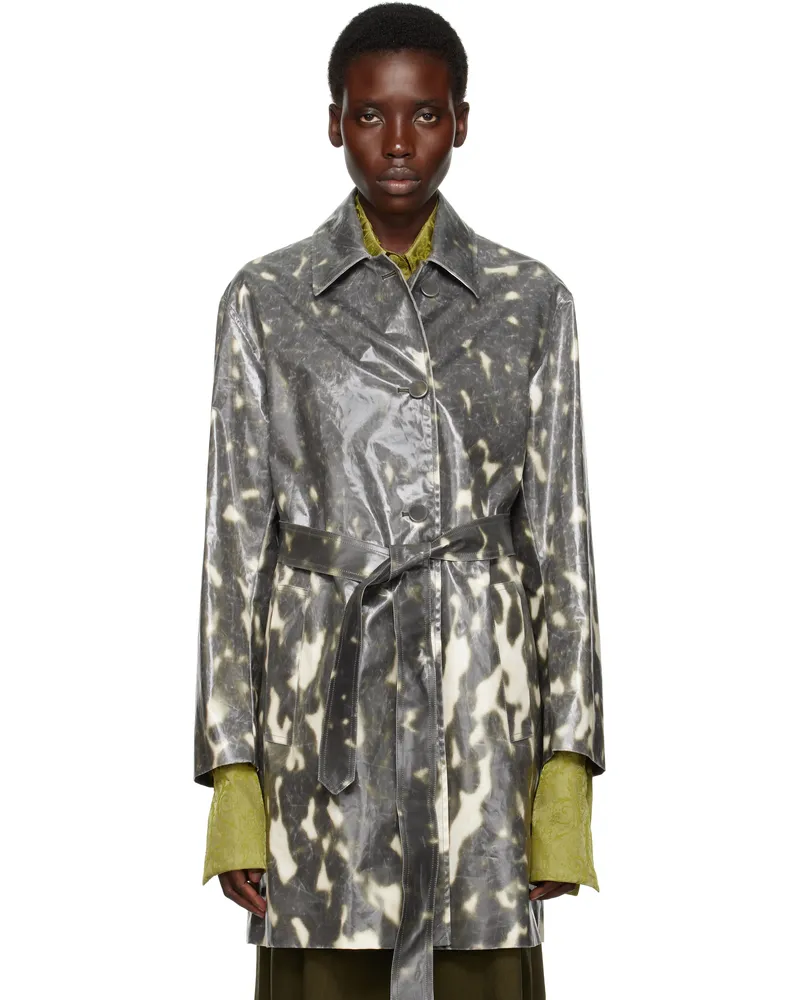 Dries van Noten Black Water Repellent Mac Coat 900