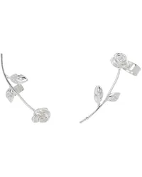 Magda Butrym Silver Rose Cuff Earrings Silver